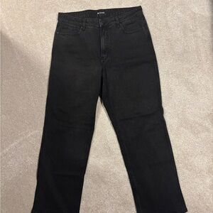 Black, wide leg, R Jeans